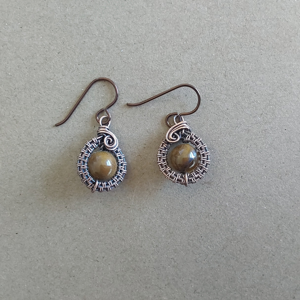 Tigers Eye earrings