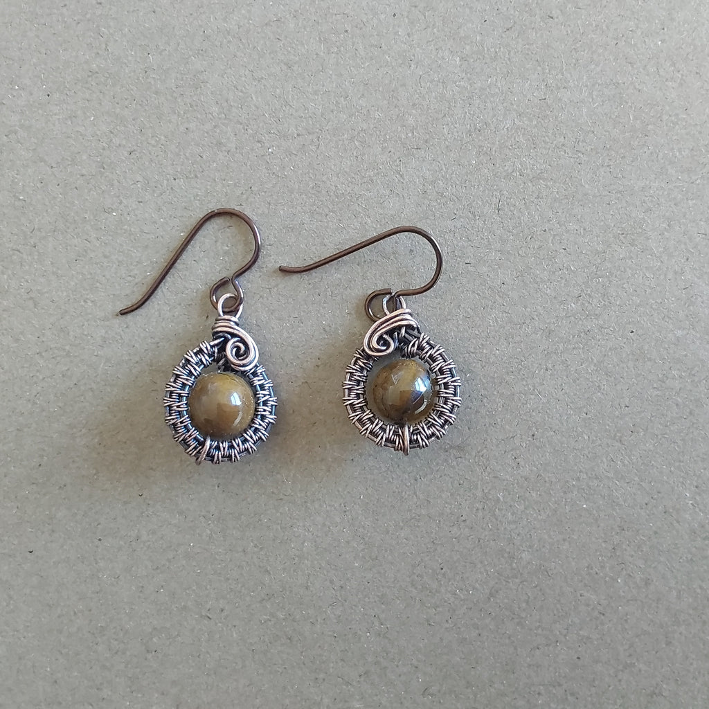Tigers Eye earrings