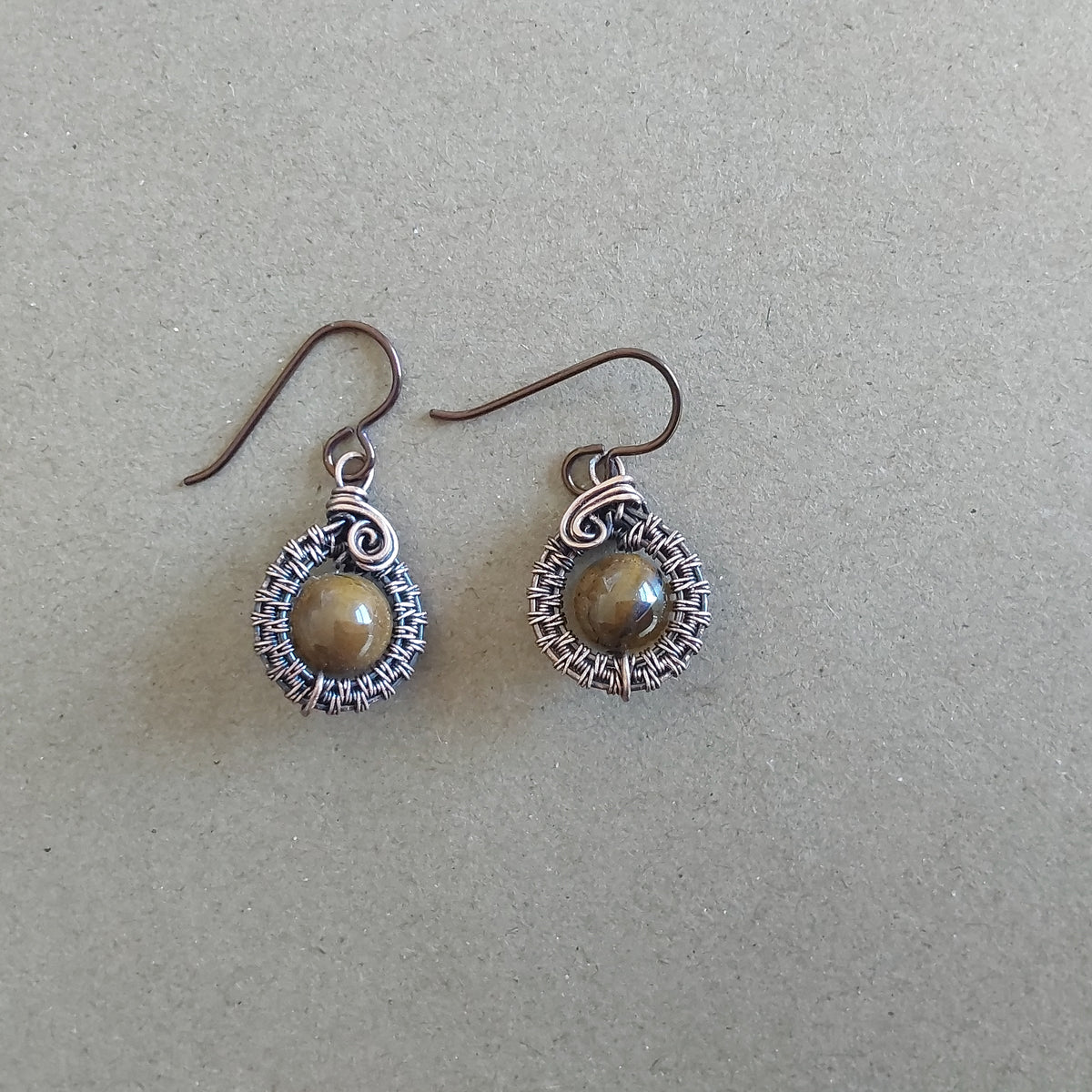 Tigers Eye earrings