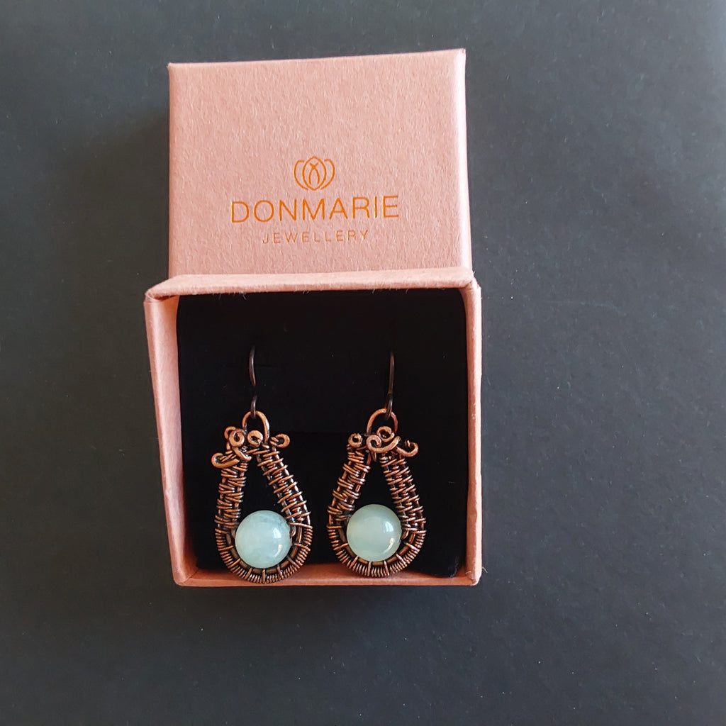 'New Jade'/Pale Green Serpentine earrings.