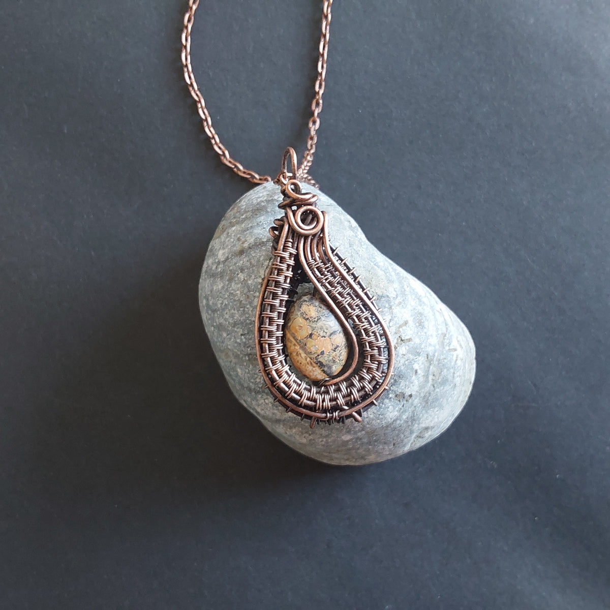 Oval Picture Jasper pendant