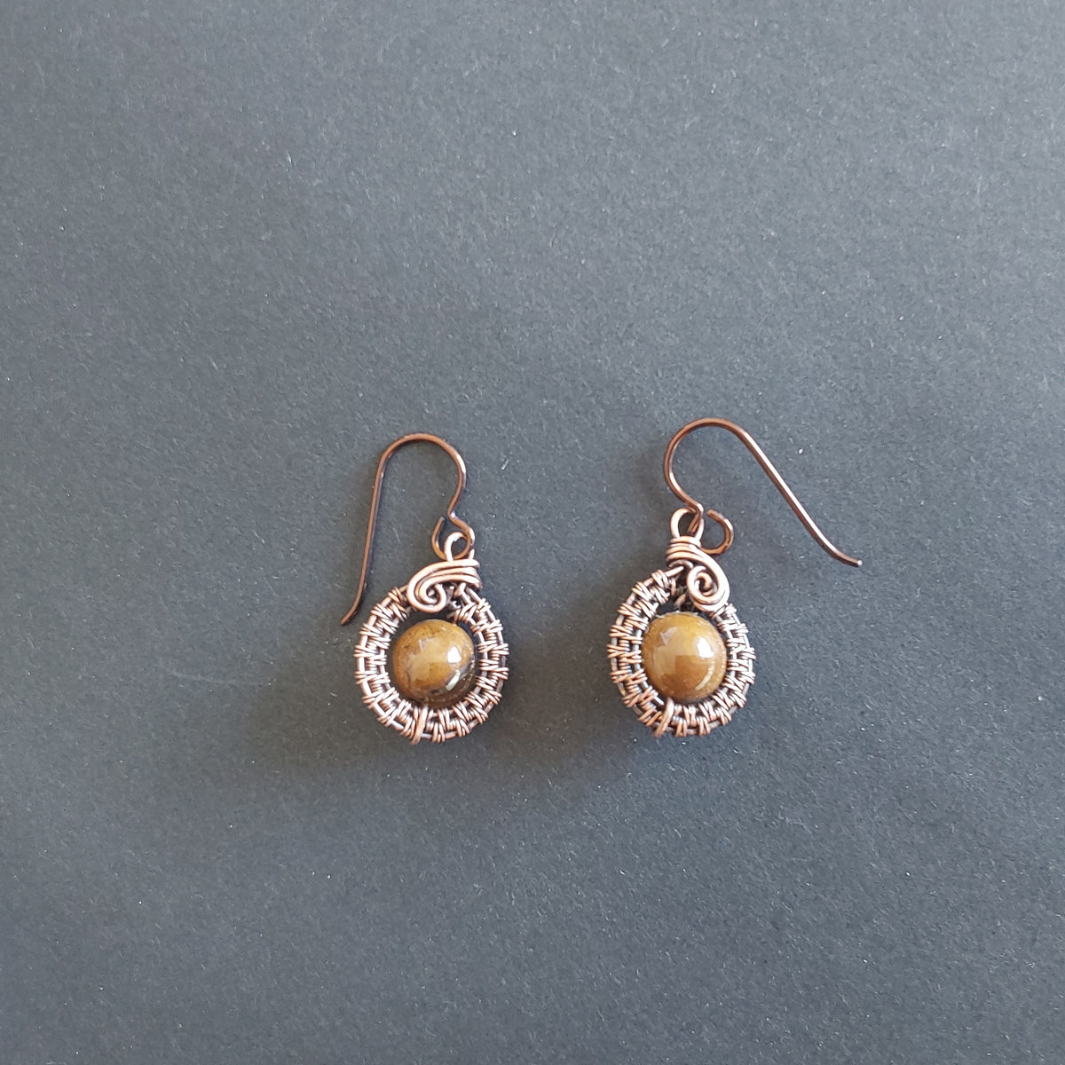 Tigers Eye earrings