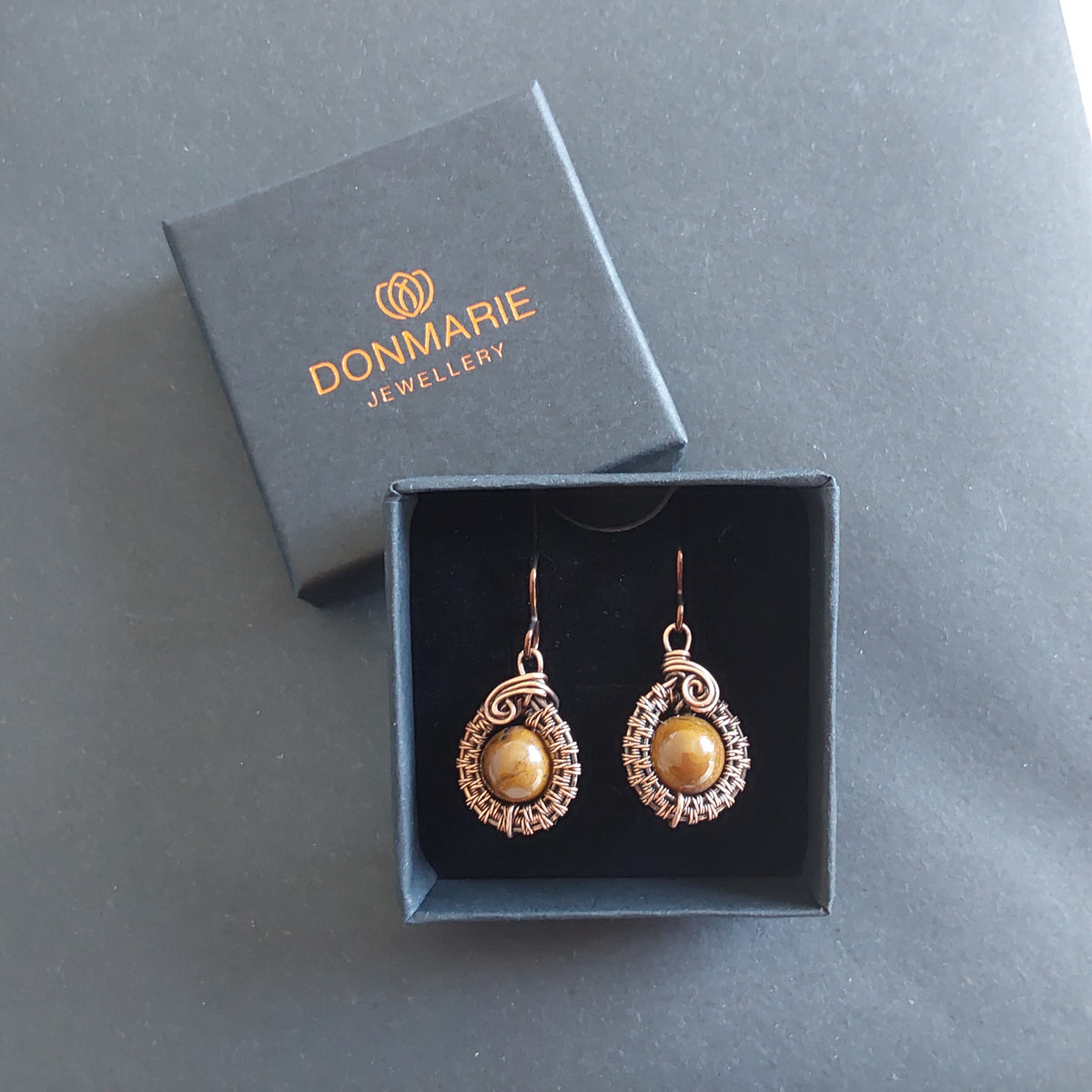 Tigers Eye earrings