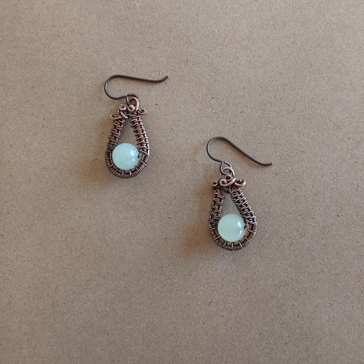 'New Jade'/Pale Green Serpentine earrings.