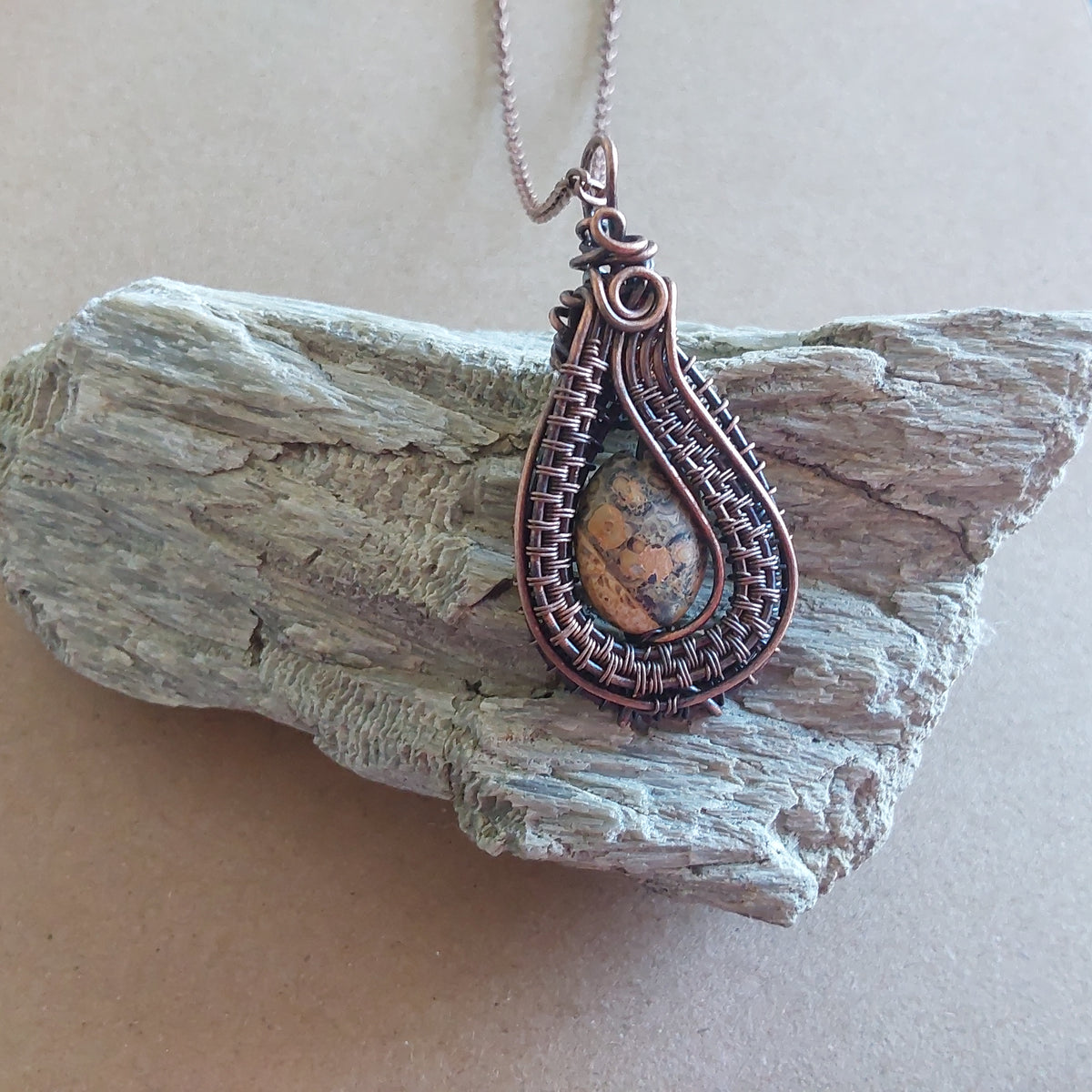 Oval Picture Jasper pendant