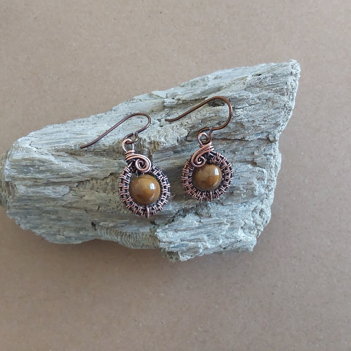 Tigers Eye earrings
