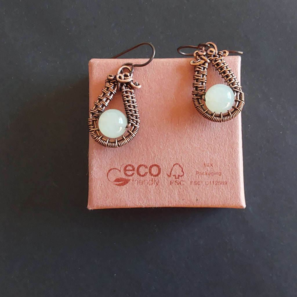 'New Jade'/Pale Green Serpentine earrings.