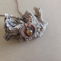 Wire weave Tigers Eye pendant