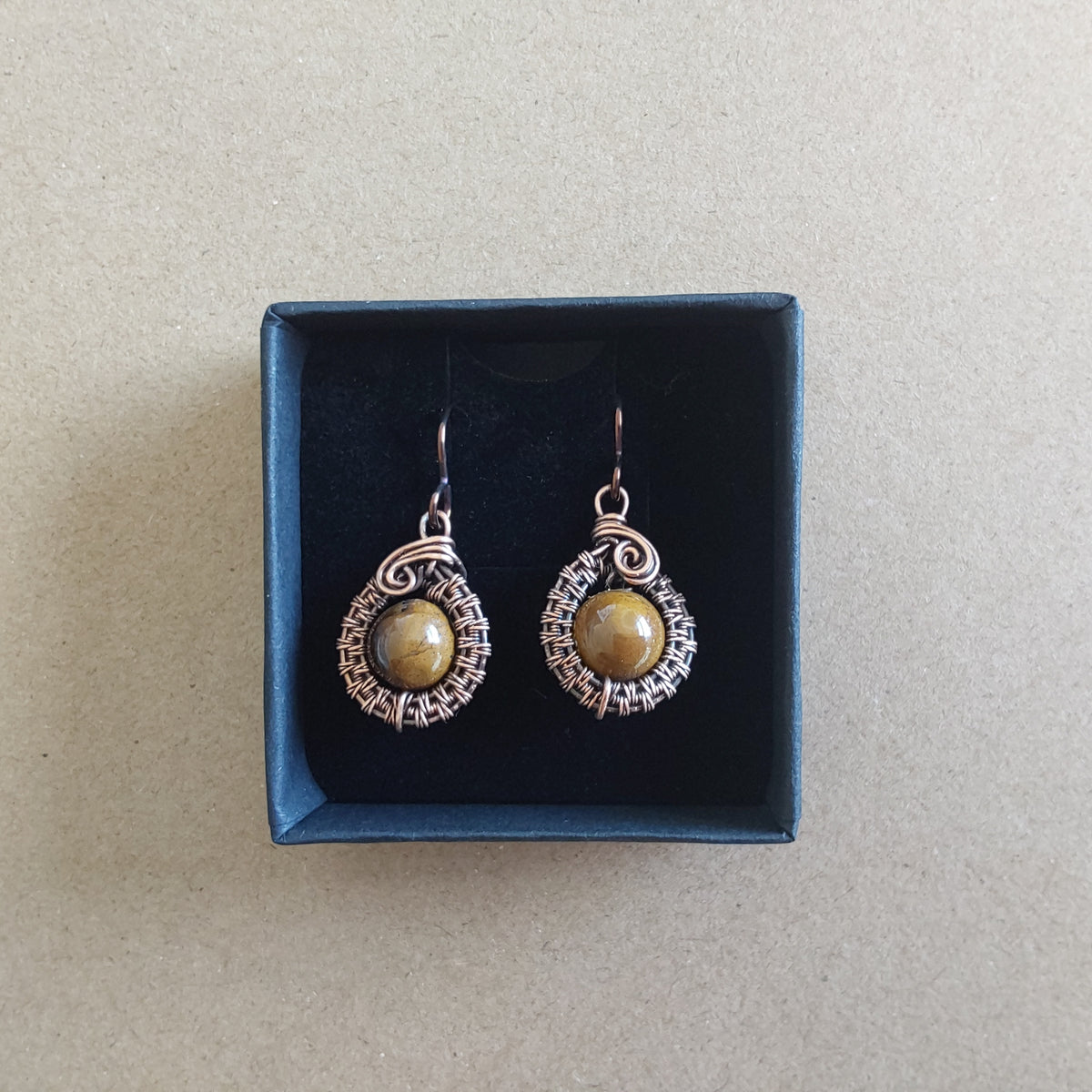 Tigers Eye earrings