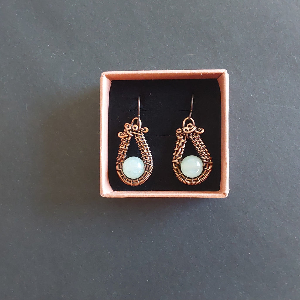 'New Jade'/Pale Green Serpentine earrings.