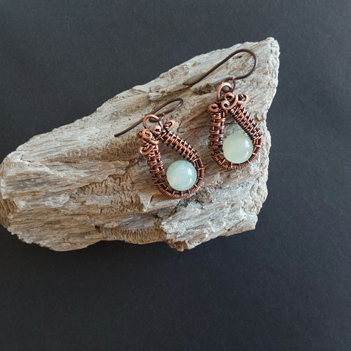 'New Jade'/Pale Green Serpentine earrings.