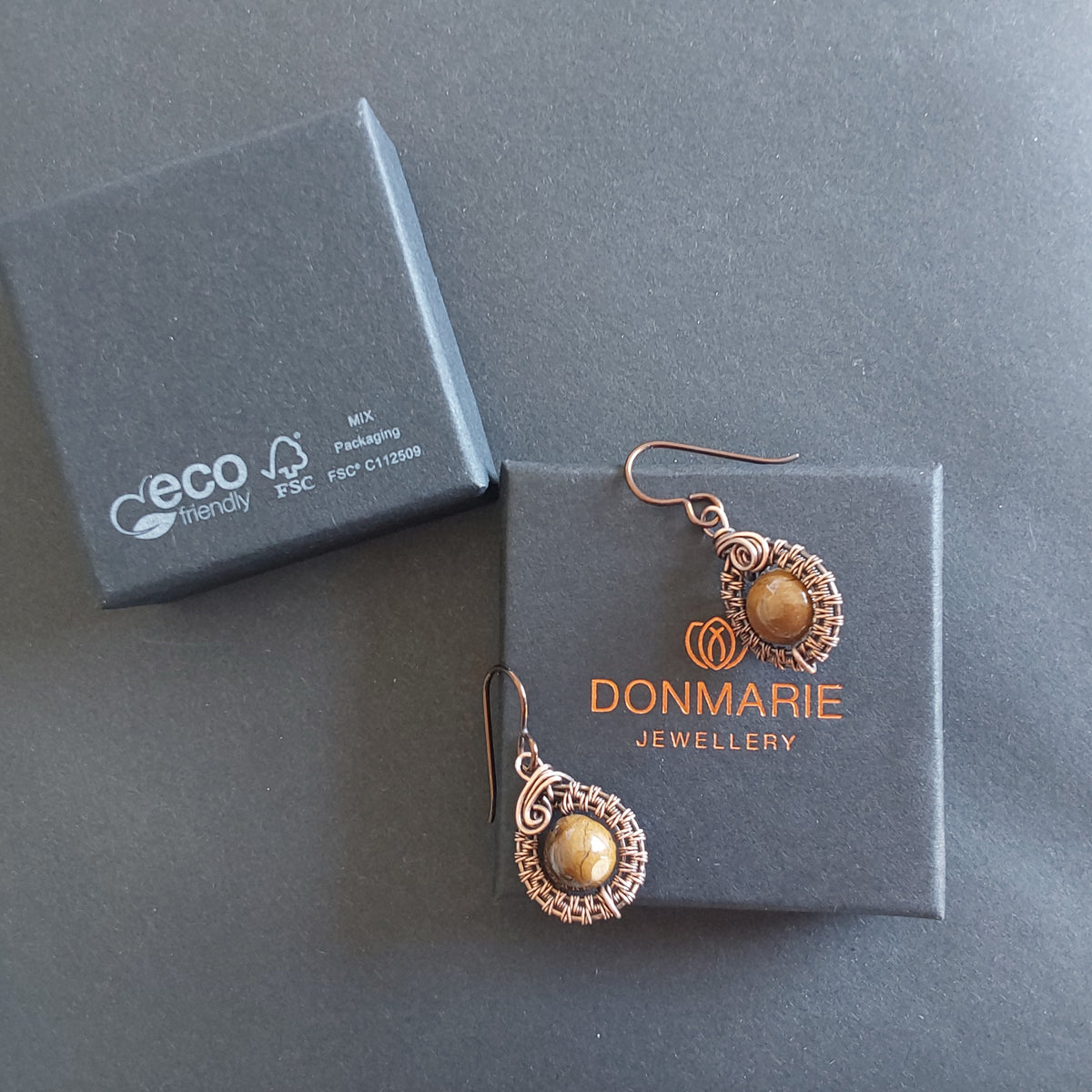 Tigers Eye earrings